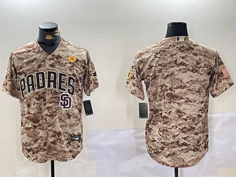 Men San Diego Padres Blank Camo Fashion 2024 Nike MLB Jersey style 4->san diego padres->MLB Jersey